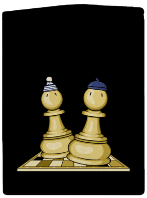 Šach a Mat pánska mikina na zips Black