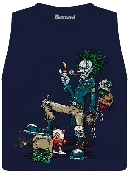 Evil Clown dámske tielko voľné Navy