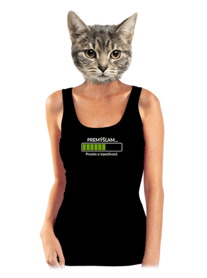 Premýšľam dámske tielko klasické Black