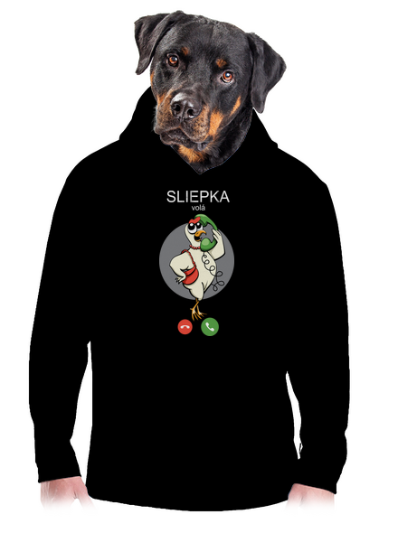Sliepka volá pánska mikina klokanka Black