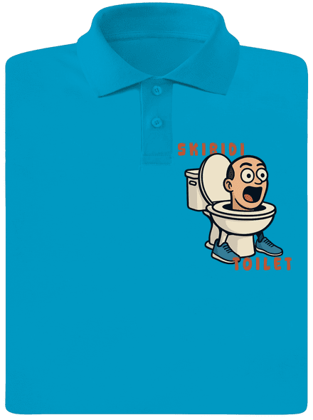 Skibidi Toilet pánska polokošeľa Blue Atol
