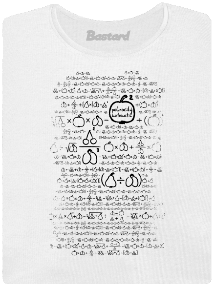 Matematik dámske tričko prémium White