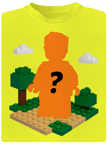 Lego z vlastnej fotky detské športové tričko Neon Yellow