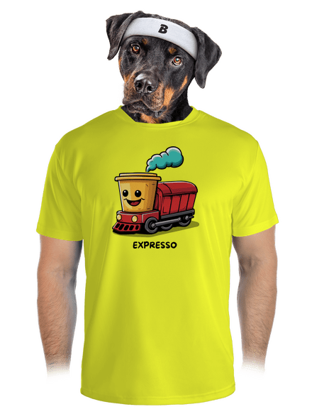 Expresso pánske športové tričko Neon Yellow