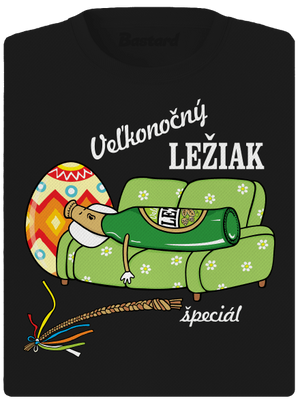 Veľkonočný ležiak dámske športové tričko Black