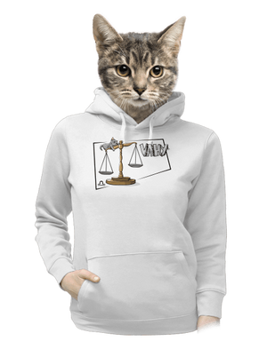 Mačací horoskop: Váhy dámska mikina klokanka White