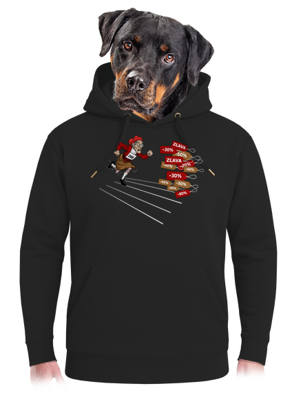 Zľavy! unisex mikina premium Dark Black