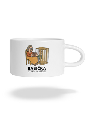 Babička stráži najlepšie hrnček makronka White