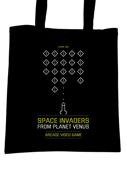 Space Invaders taška Black