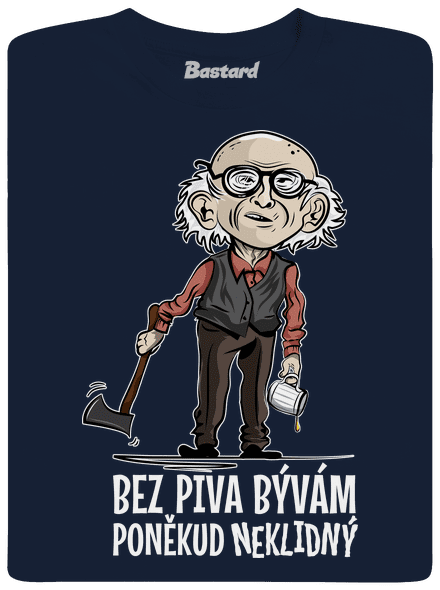 Neklidný bez piva pánske tričko Navy