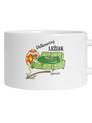 Veľkonočný ležiak hrnček makronka White