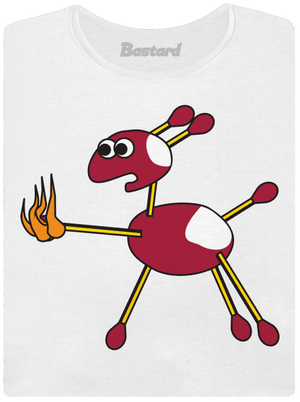 Gaštany dámske tričko s lemom White