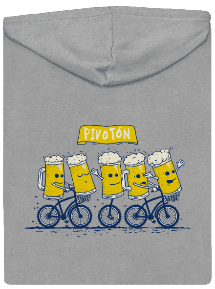 Pivotón pánska mikina na zips Light Melange