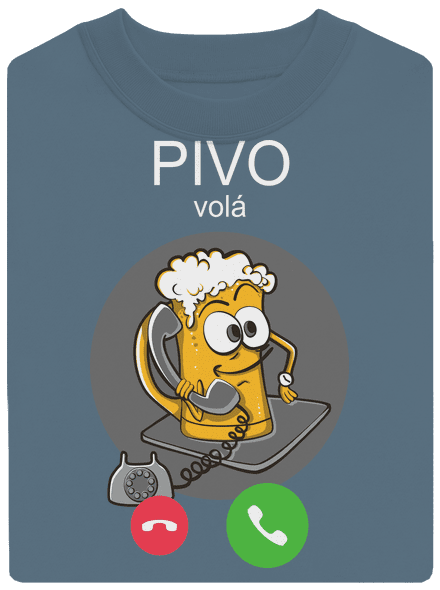 Pívo volá unisex mikina bez kapucne Nordic Blue