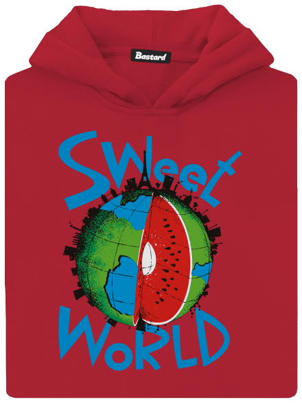 Sweet World detská mikina klokanka Fire Red