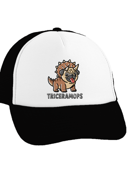 Triceramops šiltovka truckerka Black cap