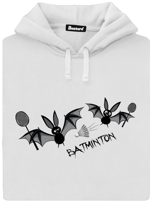 Batminton dámska mikina klokanka White