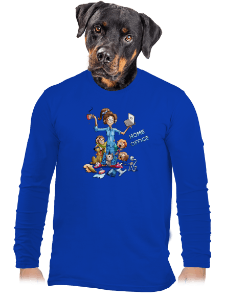 Mamičky home office pánske dlhý rukáv Royal Blue