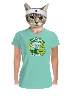Milujem adrenalín dámske športové tričko Mint Mal