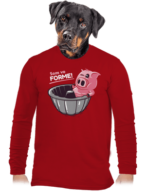 Vo forme pánske dlhý rukáv Red