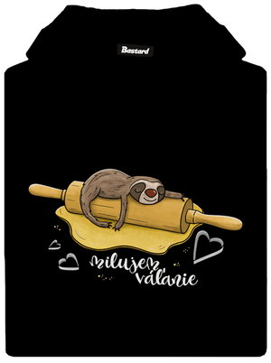 Milujem váľanie pánska mikina klokanka Black