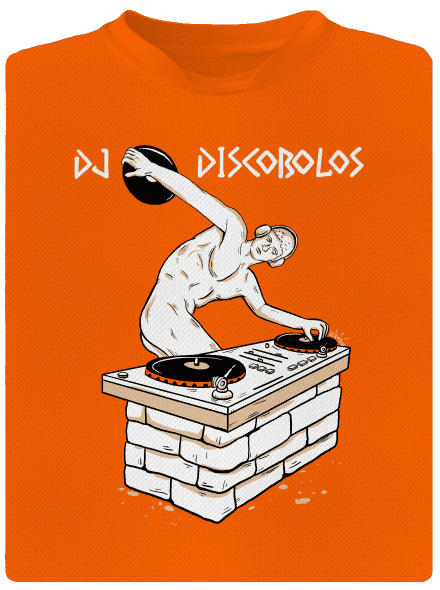 DJ Discobolos detské športové tričko Neon Orange