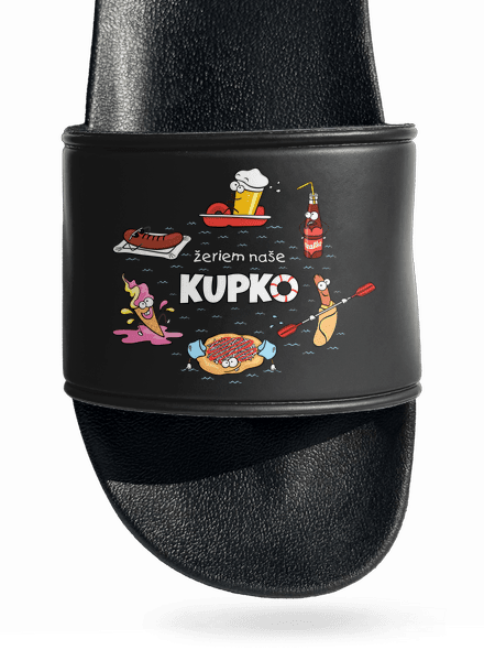 Slovenské kupko šľapky Black