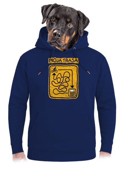 Moja trasa unisex mikina premium Navy