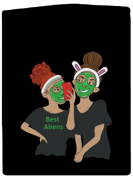 Best aliens dámska mikina na zips Black