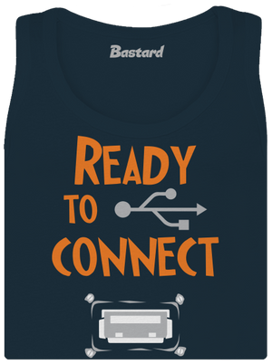 USB pripojenie dámske tielko klasické Navy