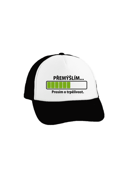 Premýšľam šiltovka truckerka Black cap