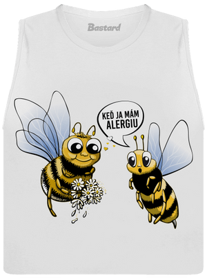 Alergická včielka dámske tielko voľné White