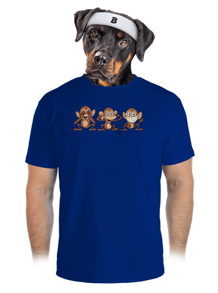 Opičky pánske športové tričko Royal Blue Mal