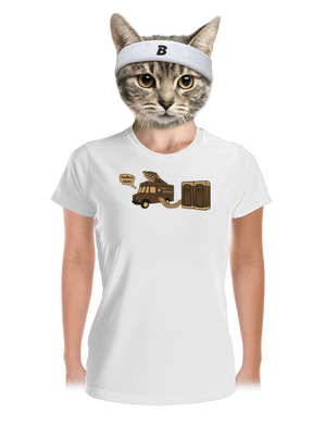 Točená čokoládová dámske športové tričko White