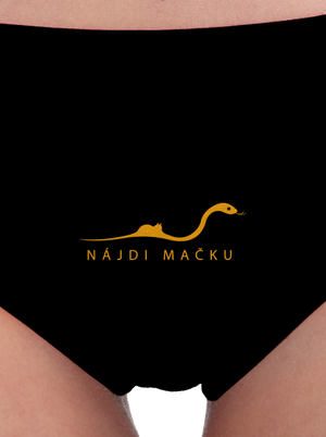 Nájdi mačku dámske nohavičky Black