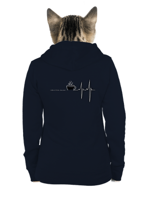 Coffee help dámska mikina na zips Navy Mal