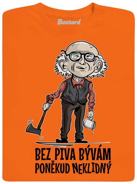 Neklidný bez piva pánske tričko Orange
