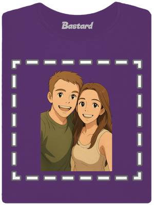 Ghibli efekt z vlastnej fotky dámske tričko prémium Purple