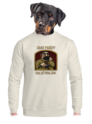 Zase práce? unisex mikina bez kapucne Off White