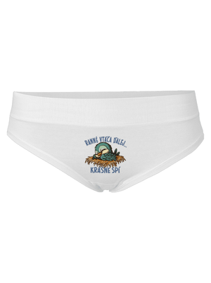 Ranné vtáča spí dámske nohavičky White