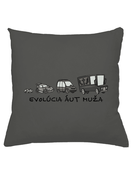 Evolúcia áut muža vankúš Gray Pol