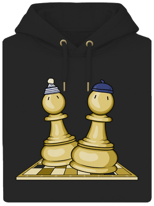 Šach a Mat unisex mikina premium Dark Black