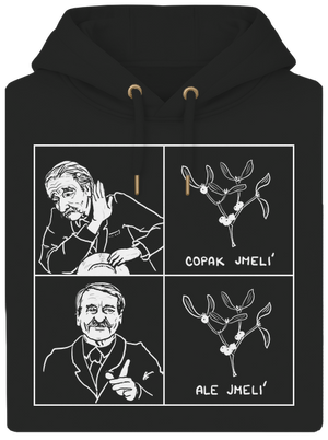 Cimrman: Copak jmelí unisex mikina premium Dark Black