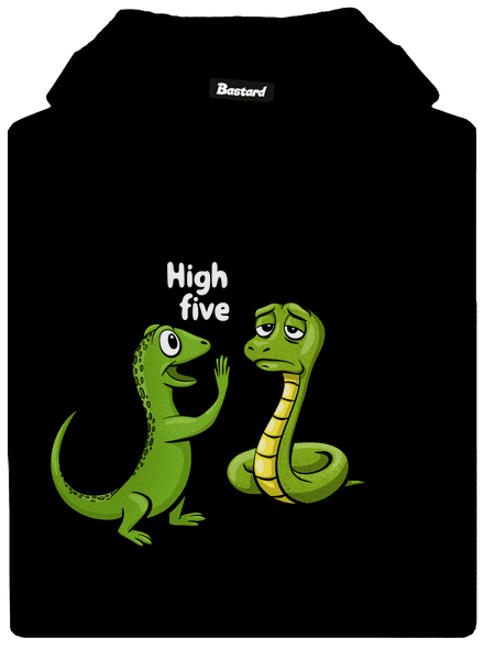 High Five pánska mikina klokanka Black