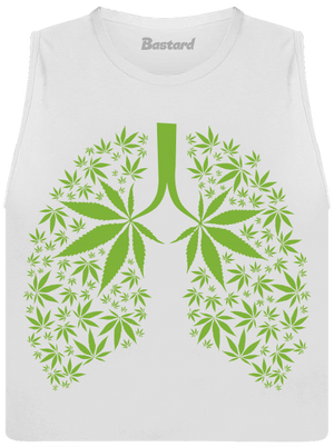 Ganja pľúca dámske tielko voľné White