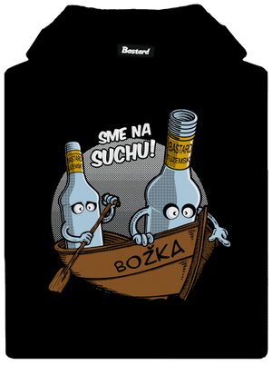 Na suchu pánska mikina klokanka Black