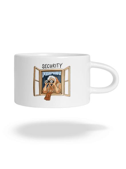 Security babička hrnček makronka White