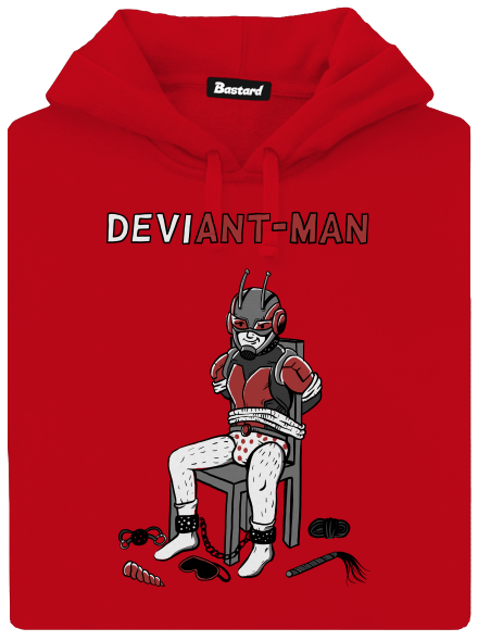 DeviAnt-man pánska mikina klokanka Red
