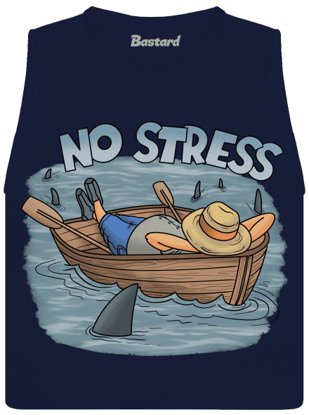 No stress dámske tielko voľné Navy