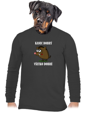 Kanec dobrý pánske dlhý rukáv Dark Grey
